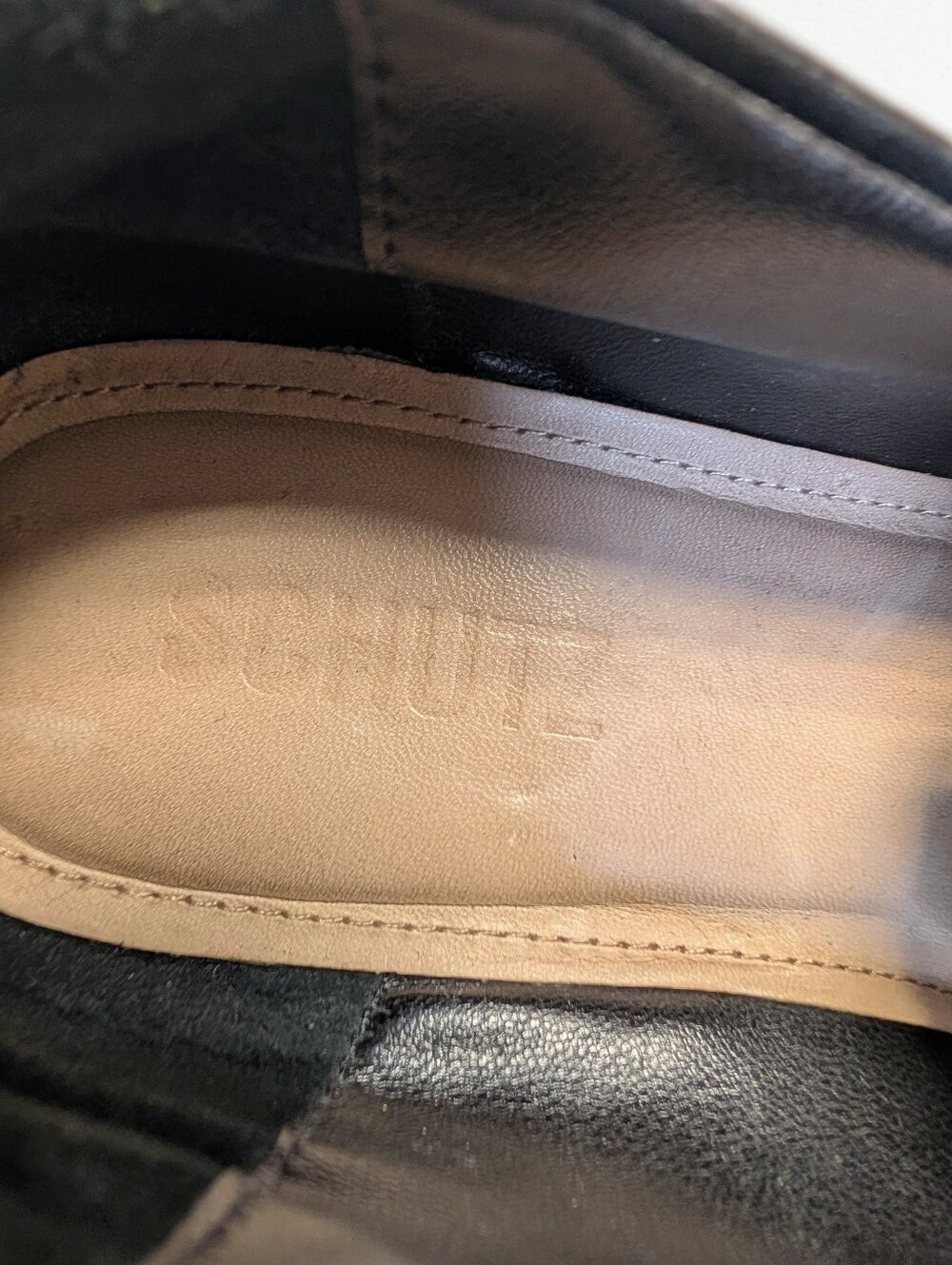 SCHUTZ Christie Black Leather Chunky Lug Platform Loafers 6.5B - Picture 2 of 15